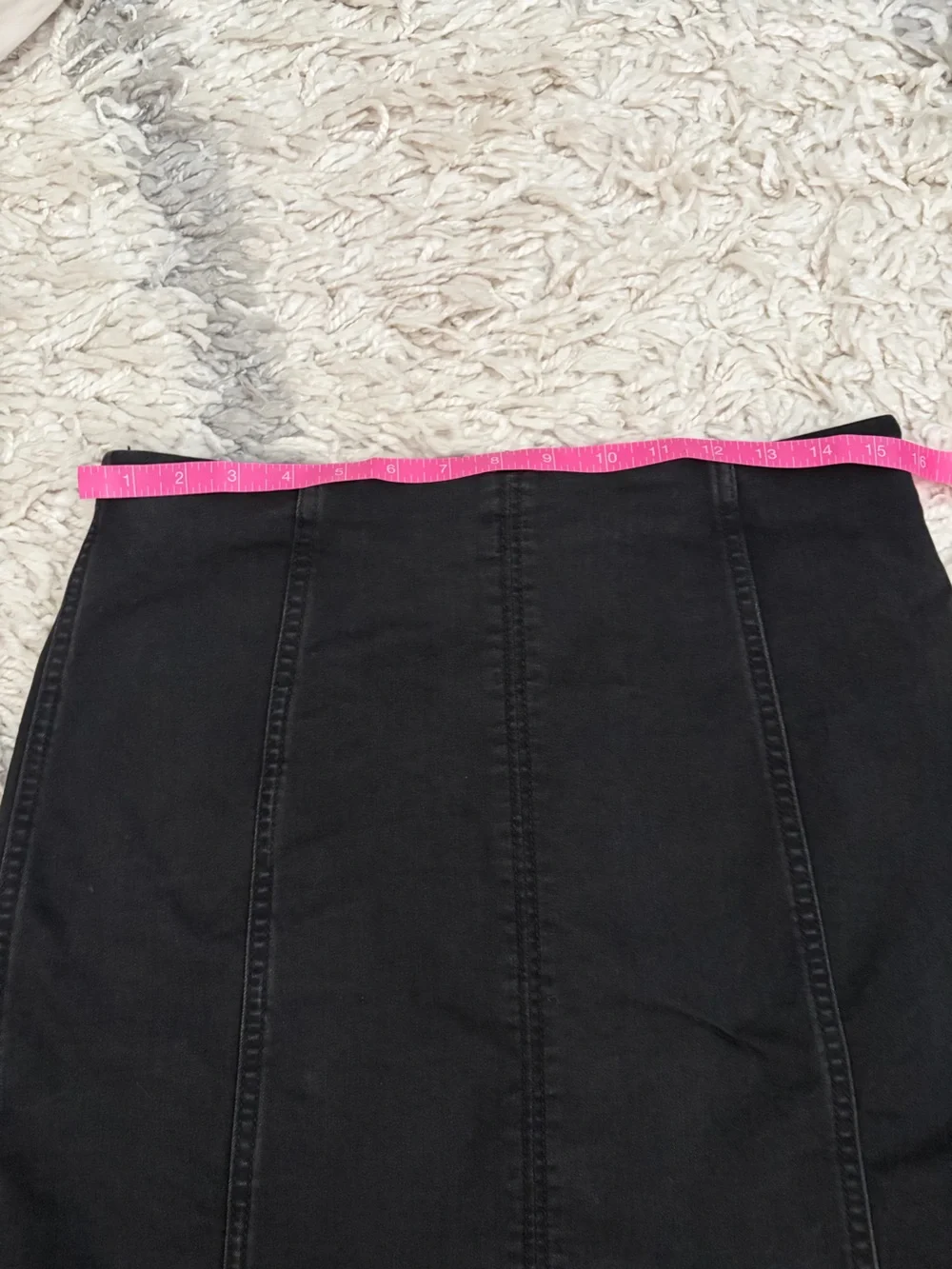 Free People Modern Femme Denim Black Skirt